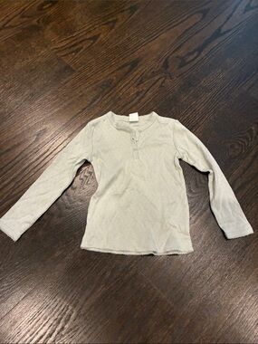 Long-Sleeve Henley Top for Kids - Light Green